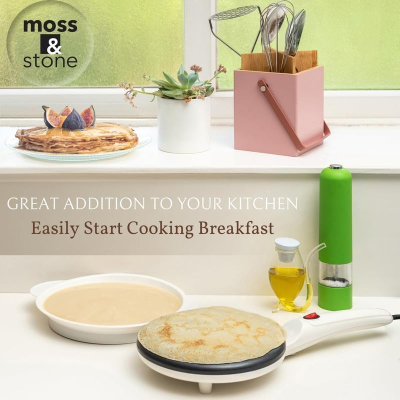 Electric 8" Crepe Maker Nonstick Portable Pan Auto Temp Control Hot Plate4
