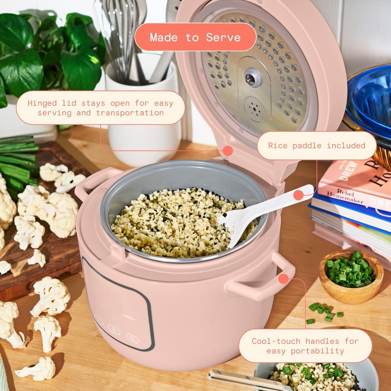 Drew Barrymore 14-Cup Rice & Grain Cooker Ceramic Nonstick Rose3