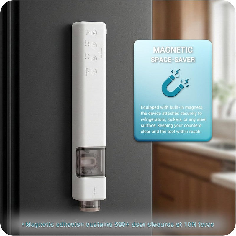 Compact Vacuum Sealer for Food, Magnetic Back, 60Kpa Powerful Handheld Vacuum Se2