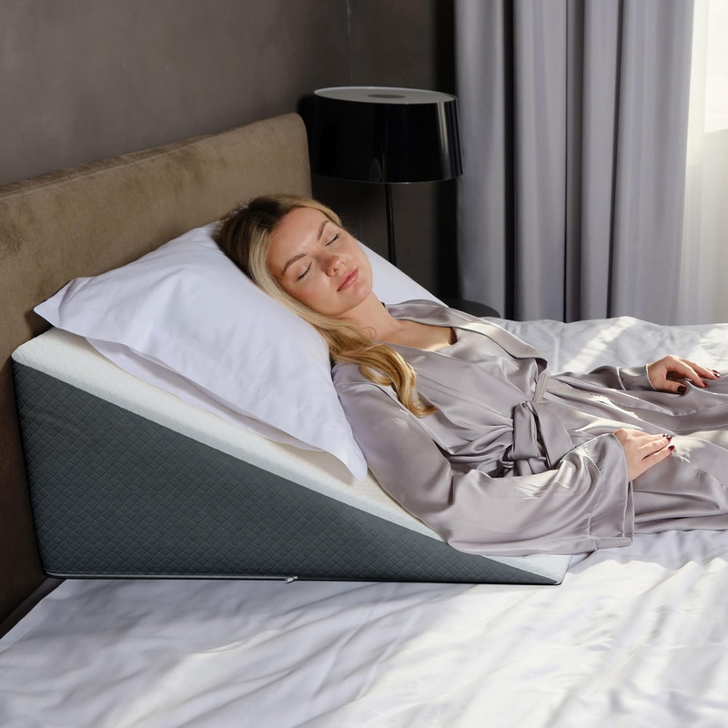Bed Wedge Pillow for Sleep Apnea, FSA Eligible Acid Reflux, and Back Pain Relief10