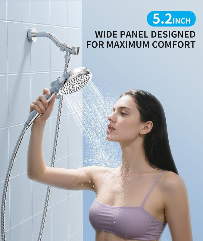 Filtered Shower Head Handheld 10 Spray Modes High Pressure Chrome w/ 2 Filters1