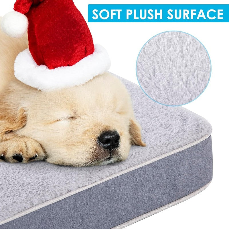 Orthopedic Dog Bed for Large Dogs   Waterproof Mat with Washable Cover, Grey3