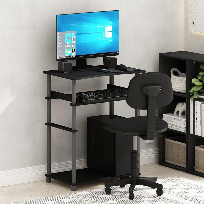 23.6in Computer Desk with Keyboard Tray Home Office Writing Desk Black10