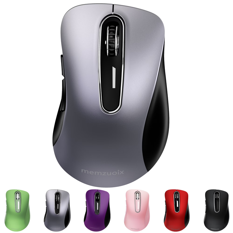 2.4GHz Wireless Mouse 1200 DPI 5 Button USB Receiver PC Laptop Silver Surfer0
