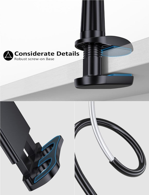 Adjustable Gooseneck Tablet Holder Stand for Bed & Table   Fits 4.7 10.5" Device5