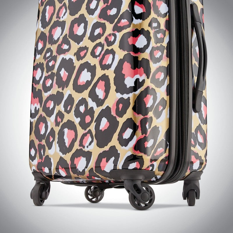Arabella Hardside Carry on Luggage with Spinner Wheels   Leopard Gold4