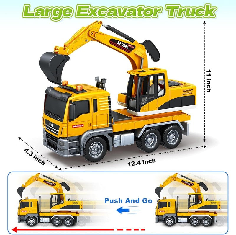 Large Excavator Truck Toy, 3 4 5 6 Year Old Boys Toddlers Toy Truck, Lights & So6
