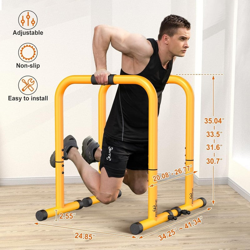 Dip Station Heavy Duty Dip Stands Parallette Push Up Fitness Workout Bar3