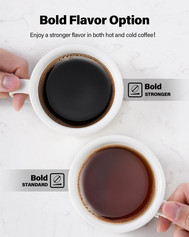 K Cup Coffee Maker Bold Setting Hot & Iced Single Serve 6 14oz 52oz Gray2