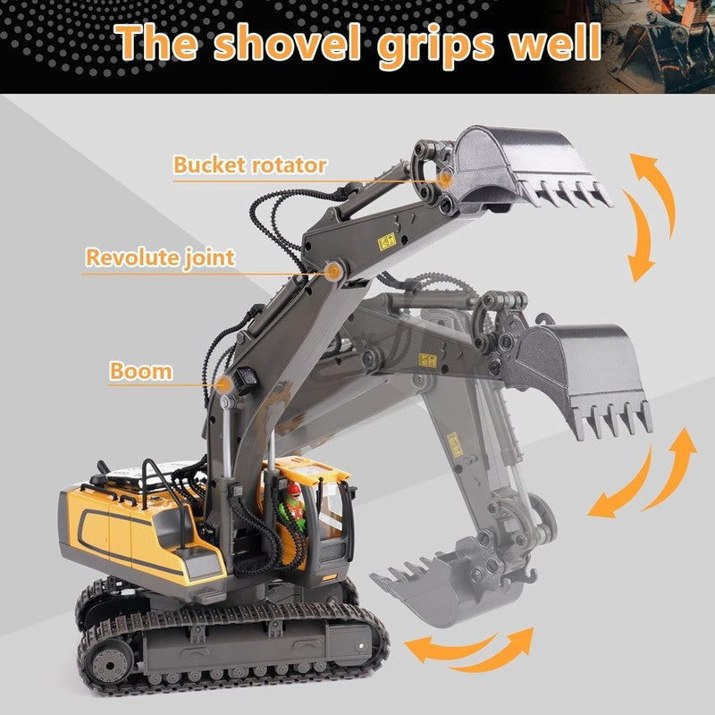 Remote Control Excavator Toy for 6-12 Yr Boys, Best Birthday Gifts for Kids 4-7 6