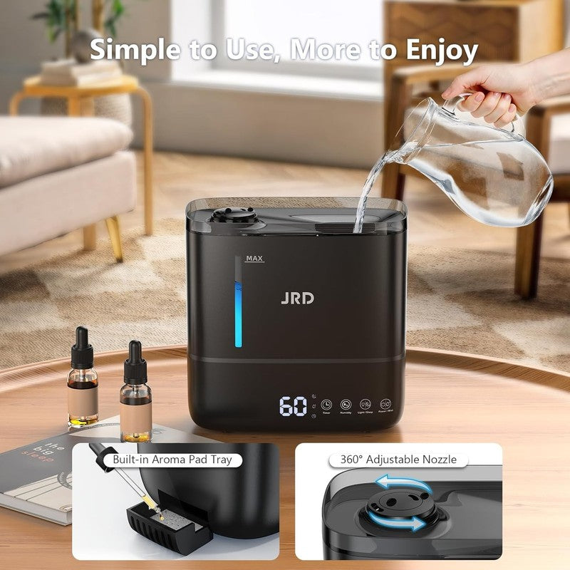 4L Cool Mist Humidifier Top Fill Bedroom 40H Essential Oil Diffuser White4