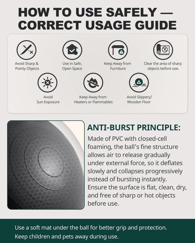Exercise Ball for Yoga, Pilates & Fitness – Stability Ball Equipment for Home Gy2