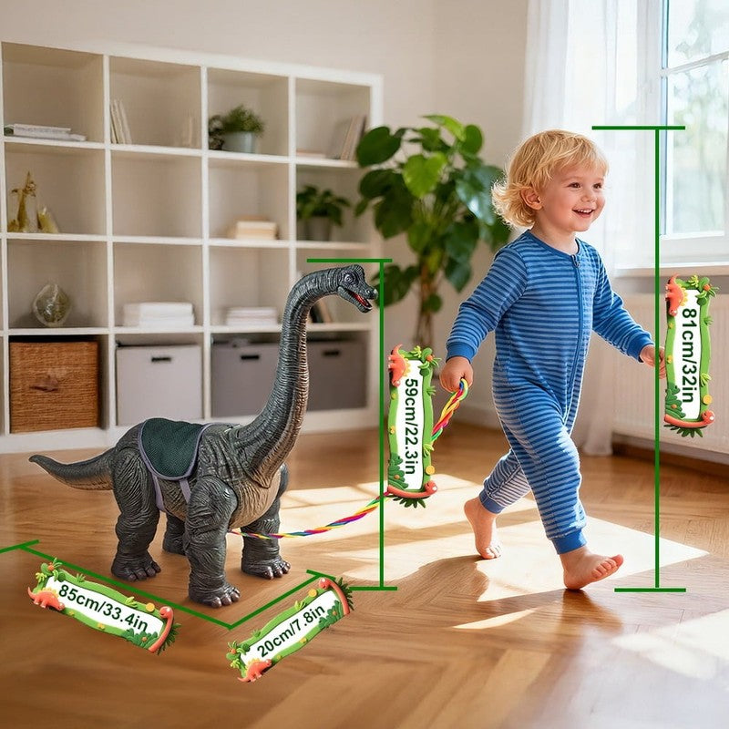Wonder Living Dinosaur Ride on Toy Cars for Kids,Realistic Brachiosaurus Push Ca9