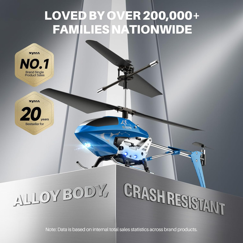 Remote Control Helicopter, S107H E RC Helicopter with One Key Take Off/Landing, 1