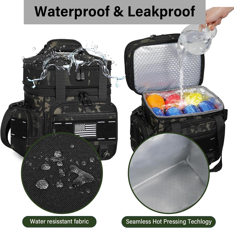 xpandable Tactical Insulated Lunch Box 16L Blue Leakproof Cooler Bag Heavy Duty3