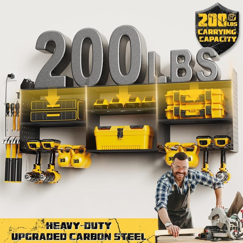 Heavy Duty Power Tool Organizer with Charging Station - Wall Mount Storage6