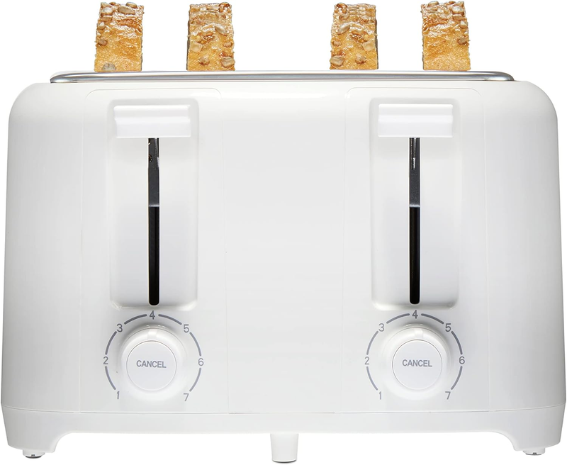 4 Slice Toaster White - Wide Slots, 7 Shades, Bagel, Cool-Touch, Auto Off9