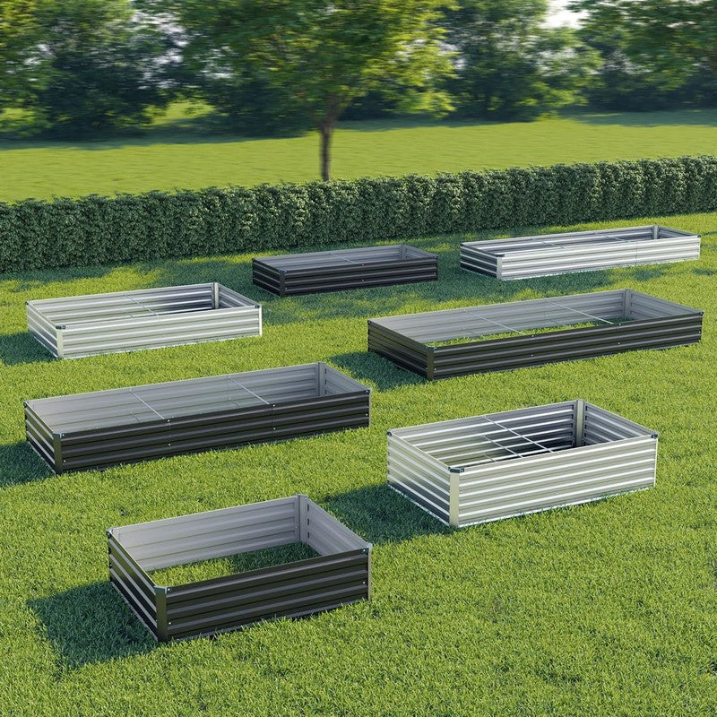 10X2X1Ft(2 Pack) Galvanized Raised Garden Bed,Outdoor Planter Box Metal Patio Ki4