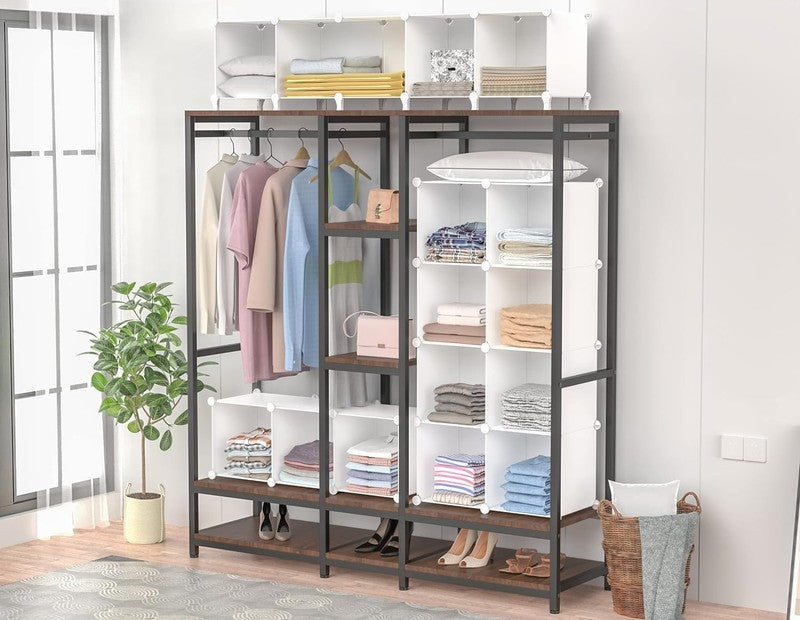 12 Cube Closet Organizer, Portable Cube Storage Shelves for Clothes, White3