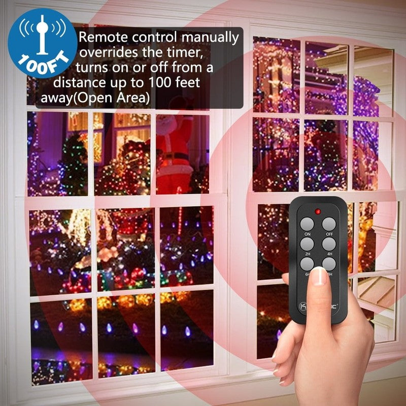 Dusk to Dawn Timer, 120V 1800 W 3 Outlets 100 Feet Range4