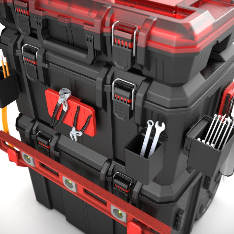 Hyper Stack Heavy Duty 3 Piece Modular Rolling Toolbox System Black3