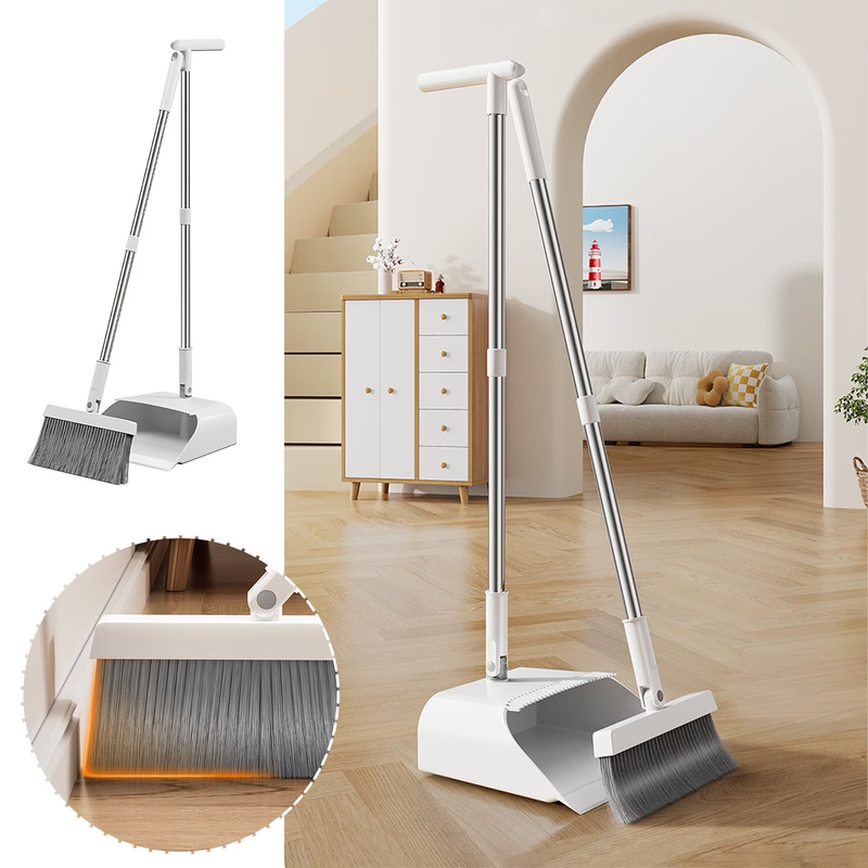 Broom and Dustpan Combo Set for Home Clearance   Heavy Duty Cleaning Tools   10X10