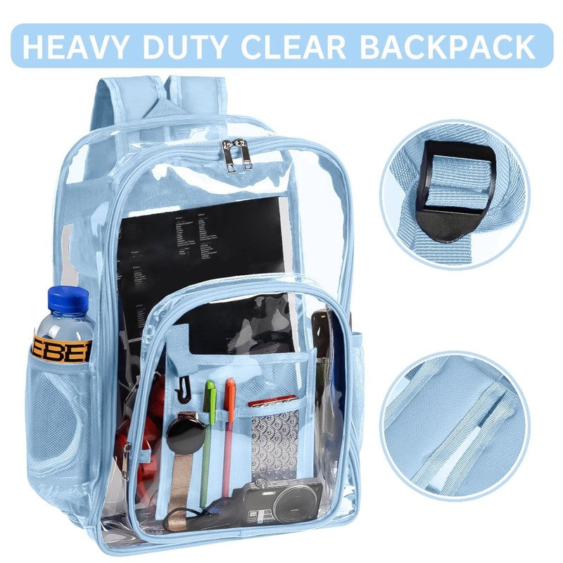 Waterproof Clear Backpack Heavy Duty PVC Transparent Large Capacity Backpack wit1