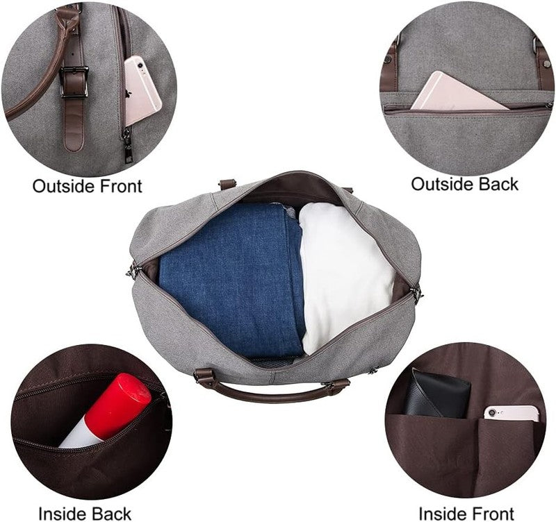 Weekender Overnight Bag Carry on Bag Travel Bag with Shoe Pouch2
