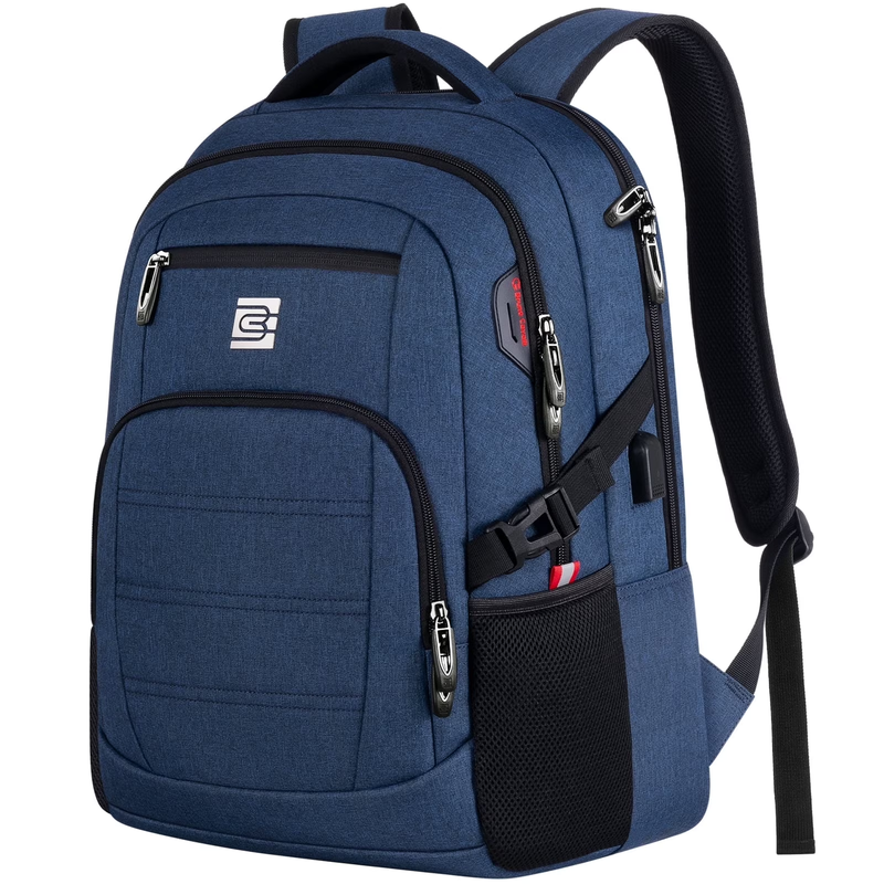 Laptop Backpack USB Charging Port Water Resistant Business Work Bag Men9