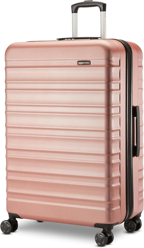 30" Hardside Checked Luggage Expandable Spinner Suitcase Scratch Resistant Rose6