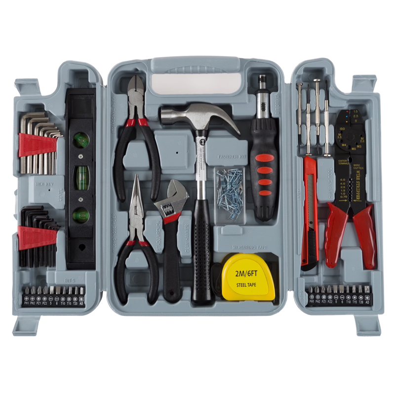 130PC Tool Set - Hand Tools for Home Improvement Projects (Gray)8