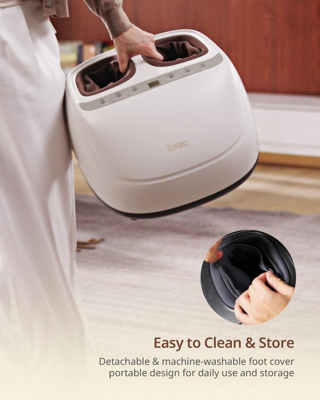 Shiatsu Foot Massager with Heat, Air Compression, Remote, White Adjustable Timer6