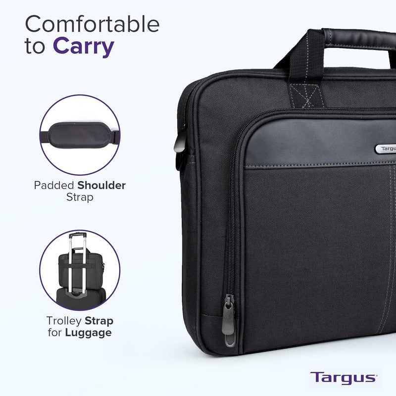 Slim Laptop Bag Ergonomic Briefcase Messenger Foam Padded for Laptops7