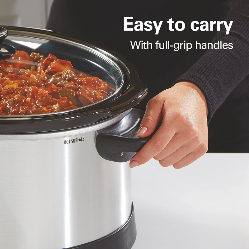8 Quart Programmable Slow Cooker with Three Temperature Settings, Dishwasher Saf4
