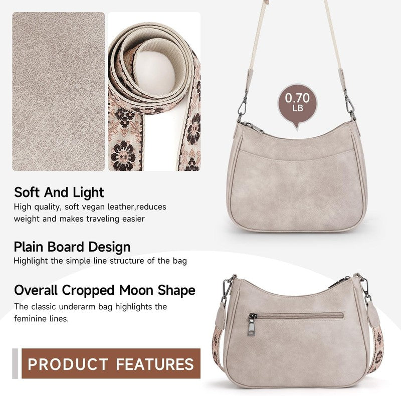 Trendy Leather Crossbody Purse with Adjustable Strap, Women'S Shoulder Handbag4