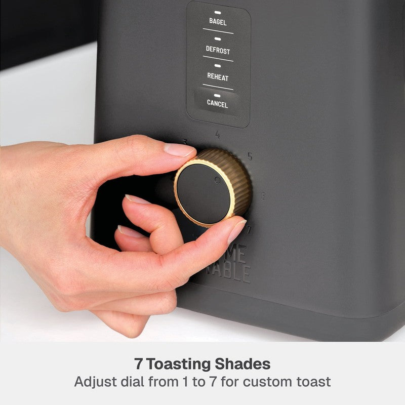 2 Slice Toaster Extra Wide Slots Slide Out Removable Crumb Tray Slate Grey4