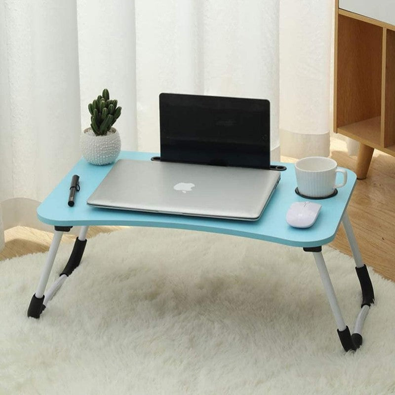 Laptop Desk Foldable Bed Tray Table Stand for Bed/Sofa Couch Floor Blue1