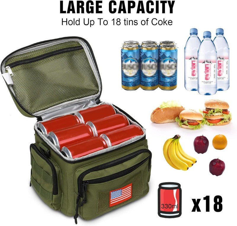 Tactical Lunch Box MOLLE Insulated Leakproof Cooler Bag Green2
