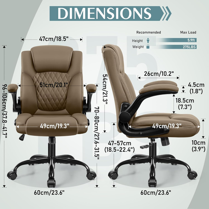 PU Leather Office Chair Ergonomic Swivel Desk Gaming Chair Wheels2