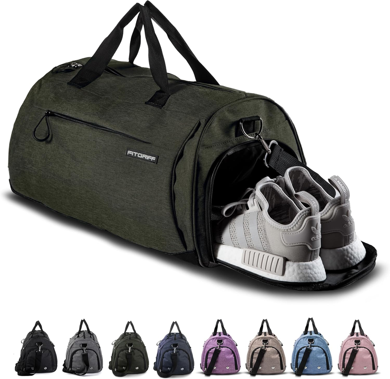 Gym Duffle Bag w/ Shoe & Wet Compartment Travel Sports Fitness Bag11