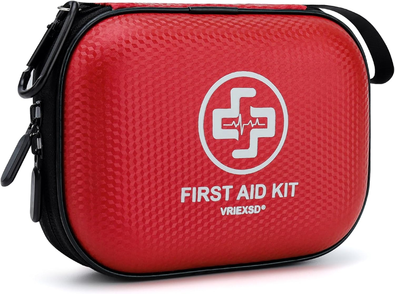 Mini First Aid Kit - 150 Piece Small Waterproof Hard Shell Medical Kit for Home,0
