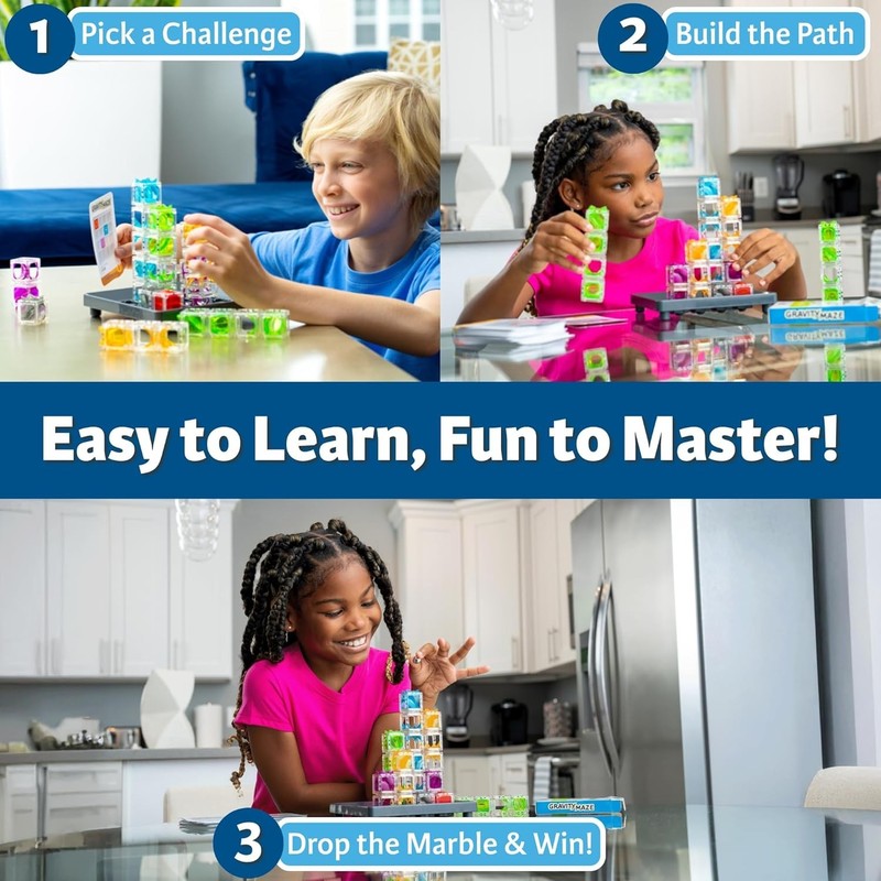 Gravity Maze - Falling Marble Logic Game - Challenging STEM Toy for Kids 8-12 - 1