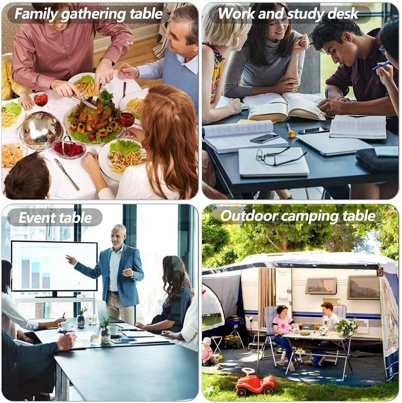 6 FT Folding Half Portable Table White 70x29 Party Backyard Event6