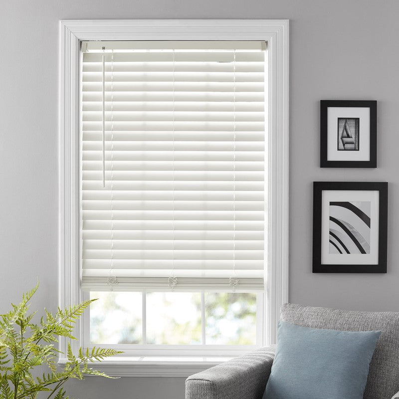 2" Cordless Faux Wood Horizontal Blinds, Antique White, 23" W X 64" L4