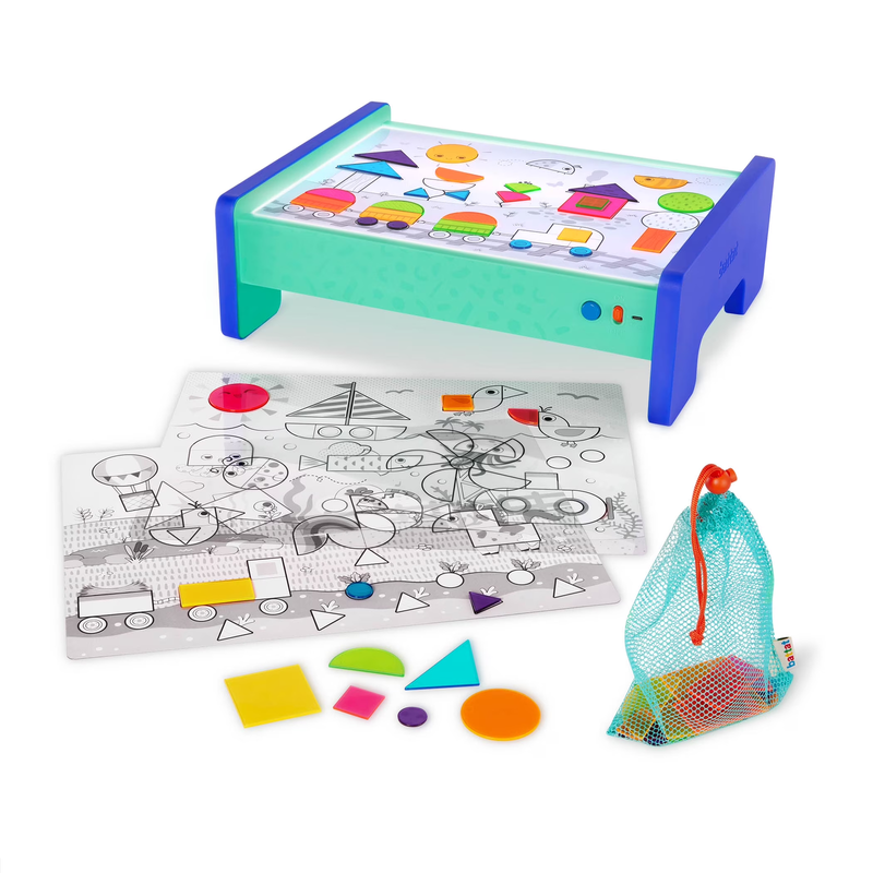 Shine Bright Plastic Lightbox 60 Shapes 3 Transparency Sheets Toddler Preschool0