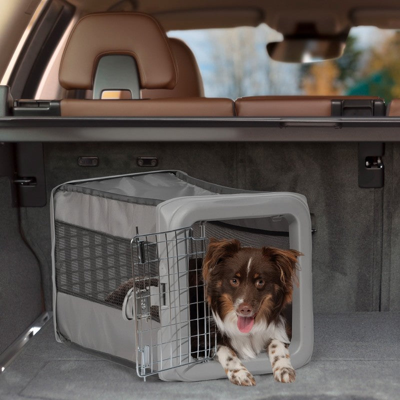 Sport Pet Designs 22.5-Inch Collapsible Pop-Up Dog Kennel, Gray, Small8