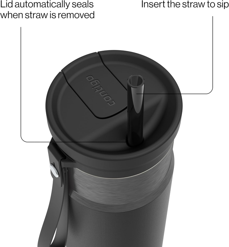 Snapseal 24oz Stainless Steel Vacuum Insulated Autoclose Lid Straw BPA3