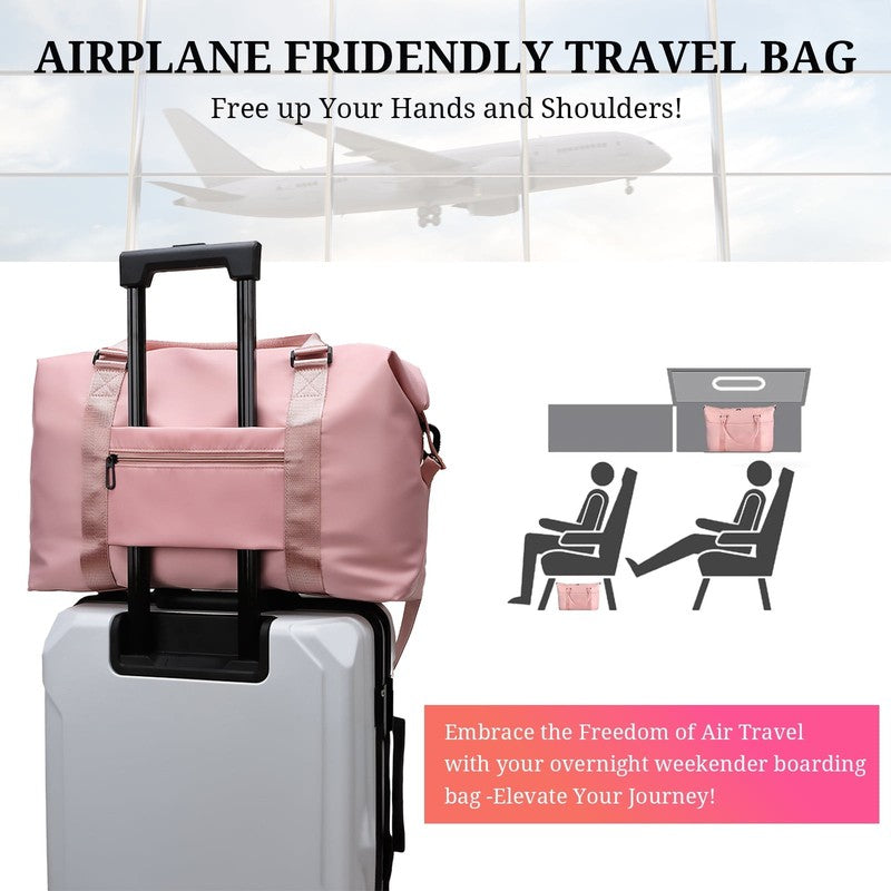 Travel Duffle Bag for Women Men - Foldable Weekend Bag with Wet Pocket, Gym Bag1