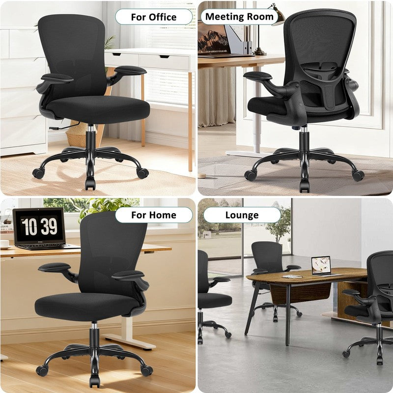 Office Chair, Ergonomic Desk Chair with Adjustable Lumbar Support, High Back Mes6
