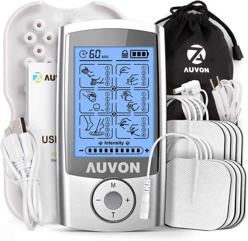 Rechargeable TENS Unit with 24 Modes & 8 Premium Electrode Pads for Pain Relief8